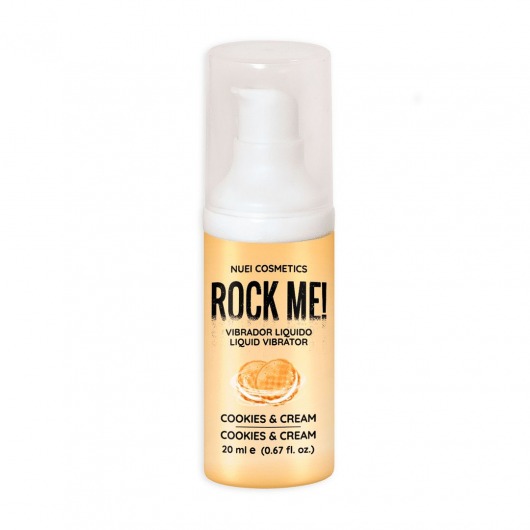 Жидкий вибратор Nuei Rock Me! с ароматом печенья и сливок - 20 мл. - Nuei cosmetics - купить с доставкой в Элисте