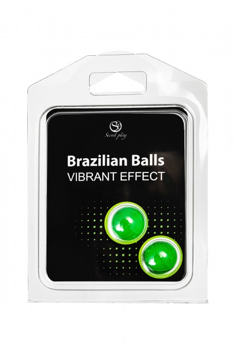 Набор из 2 шариков с массажным маслом Brazilian Balls с эффектом вибрации - Secret Play - купить с доставкой в Элисте