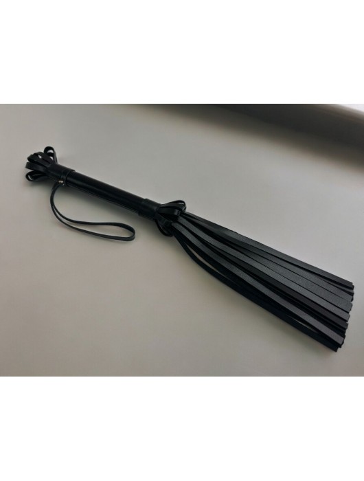 Черная кожаная плеть King Arsenal - 44 см. - БДСМ Арсенал - купить с доставкой в Элисте
