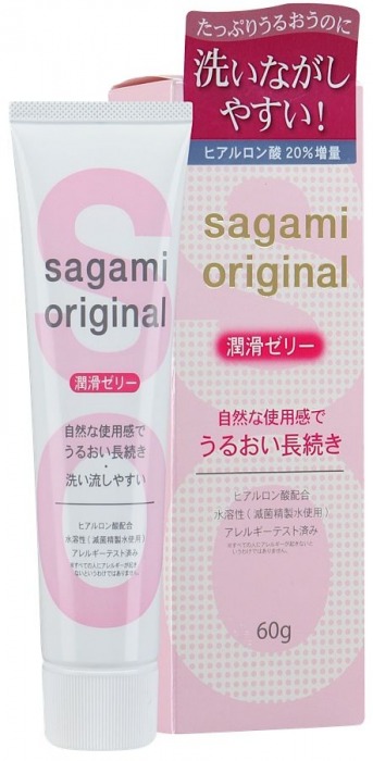 Гель-смазка на водной основе Sagami Original - 60 гр. - Sagami - купить с доставкой в Элисте