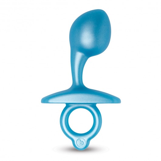 Голубая анальная пробка для массажа простаты Bulb Silicone Prostate Plug - 10,7 см. - b-Vibe - в Элисте купить с доставкой