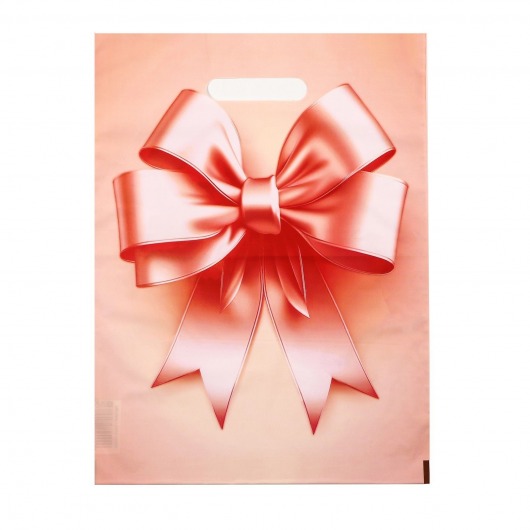 Пакет с принтом в виде банта с вырубной ручкой (30х40 см) - Сима-Ленд - купить с доставкой в Элисте