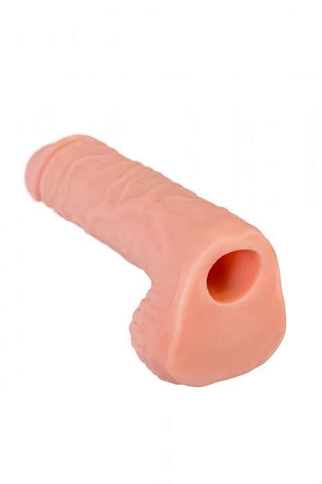 Телесная удлиняющая фаллическая насадка - 16 см. - ToyFa - в Элисте купить с доставкой