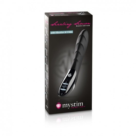 Вибратор с электростимуляцией Sizzling Simon Black Edition - 27 см. - MyStim - купить с доставкой в Элисте