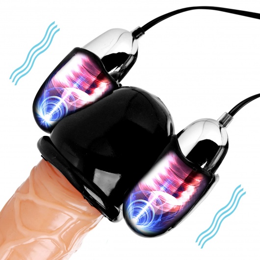 Черная стимулирующая насадка для головки полового члена Multi Speed Vibrating Penis Head Teaser - XR Brands - в Элисте купить с доставкой