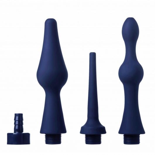 Набор из 3 универсальных насадок для анального душа Universal 3 Piece Silicone Enema Attachment Set - XR Brands - купить с доставкой в Элисте