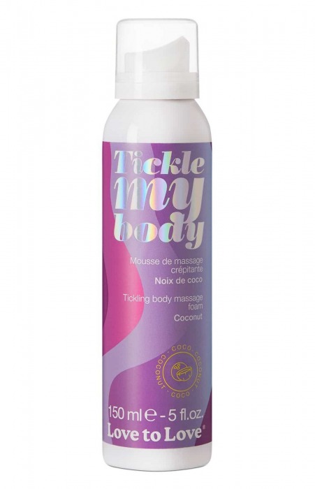 Массажная хрустящая пенка Tickle My Body Coconut с ароматом кокоса - 150 мл. - Love to Love - купить с доставкой в Элисте