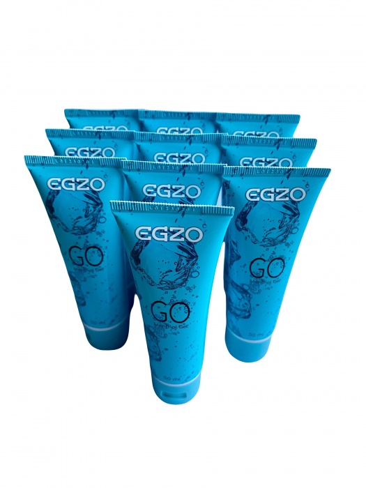Набор из 10 пролонгирующих лубрикантов на водной основе Egzo Go (по 50 мл.) - EGZO - купить с доставкой в Элисте