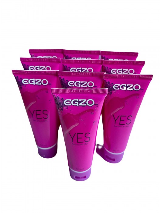 Набор из 10 согревающих лубрикантов на водной основе Egzo Yes (по 50 мл.) - EGZO - купить с доставкой в Элисте