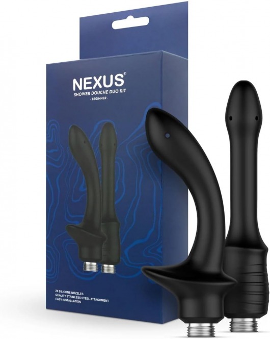 Набор из 2 насадок для анального душа Shower Douche Duo Kit Beginner - Nexus Range - купить с доставкой в Элисте