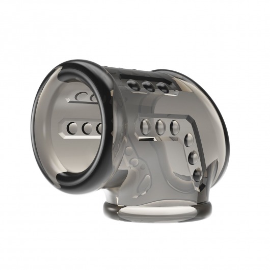 Дымчатая насадка на пенис и мошонку - Baile - в Элисте купить с доставкой