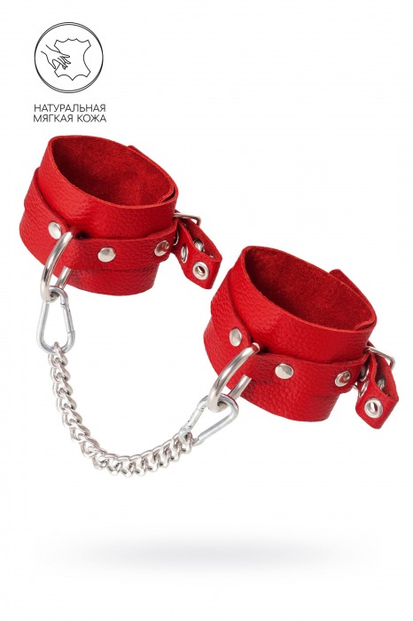 Красные мягкие кожаные оковы с люверсами - Pecado - купить с доставкой в Элисте