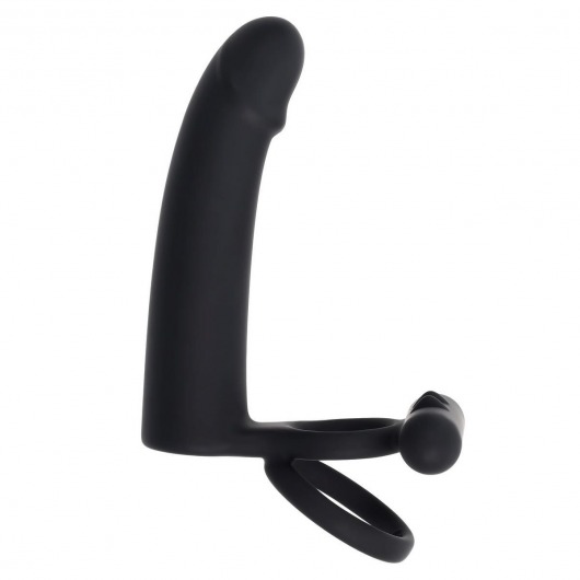 Черная вибронасадка для двойного проникновения Full Swing - Gender X - купить с доставкой в Элисте