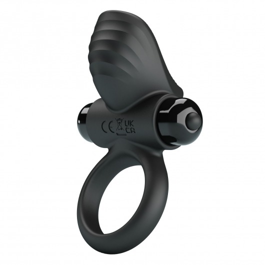 Черное эрекционное кольцо с вибрацией Adrien - Baile - в Элисте купить с доставкой