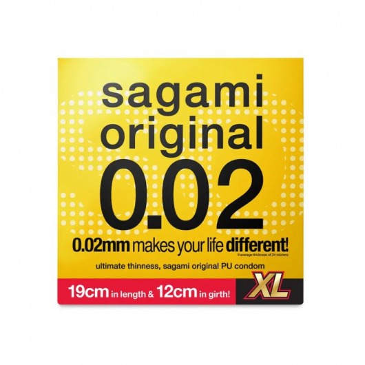 Презерватив увеличенного размера Sagami Original 0.02 XL-size - 1 шт. - Sagami - купить с доставкой в Элисте