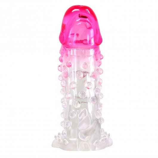 Прозрачно-розовая насадка на пенис Wilford - 13,5 см. - Baile - в Элисте купить с доставкой