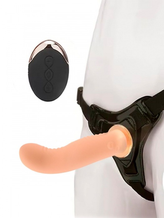 Женский вибрострапон со съемной насадкой и пультом ДУ - Erokay - купить с доставкой в Элисте