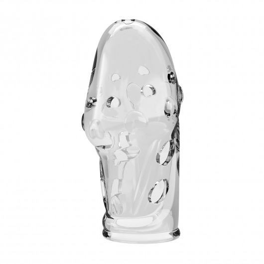 Прозрачная насадка на пенис Booker - 8 см. - Baile - в Элисте купить с доставкой