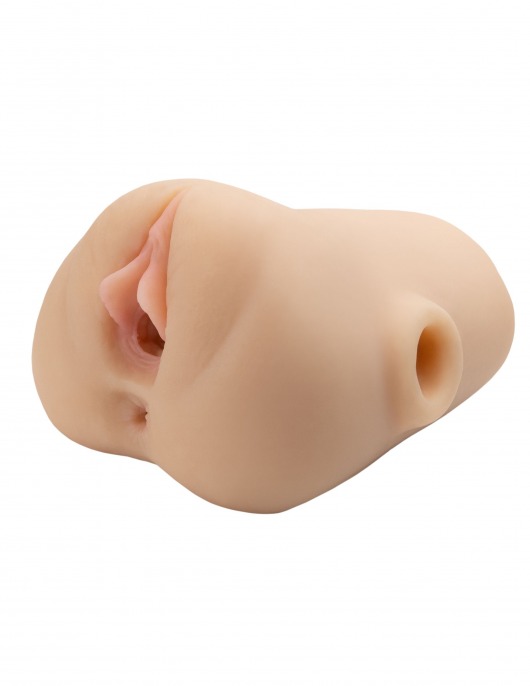 Телесный мастурбатор с вибрацией Double Pounder Vibrating Squeeze Stroker - Pipedream - в Элисте купить с доставкой