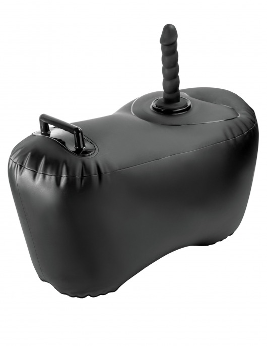 Черное надувное кресло с платформой для фиксации дилдо Body Dock Inflatable Love Seat - Pipedream - купить с доставкой в Элисте