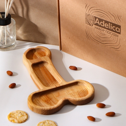 Деревянное блюдо для подачи в форме члена (25 х 16,5 х 1,7 см) - Сима-Ленд - купить с доставкой в Элисте