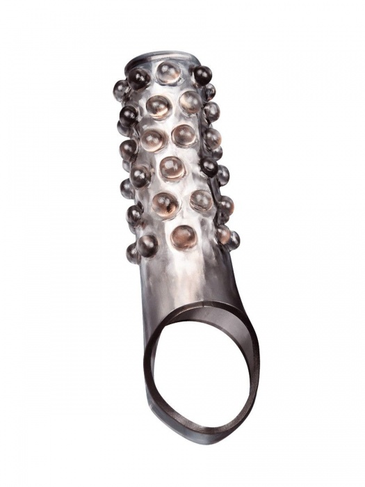 Дымчатая насадка на пенис с выпуклостями - 11 см. - Sex Expert - в Элисте купить с доставкой