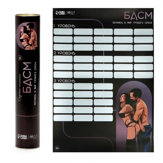 Плакат для двоих со скретч-слоем «БДСМ» - Сима-Ленд - купить с доставкой в Элисте