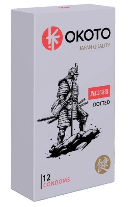 Точечные презервативы OKOTO Dotted - 12 шт. - Sitabella - купить с доставкой в Элисте