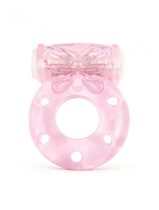 Розовое эрекционное виброкольцо с бабочкой - 1137 - в Элисте купить с доставкой