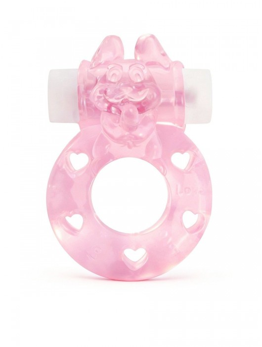 Розовое эрекционное виброкольцо в форме зайчика - 1137 - в Элисте купить с доставкой