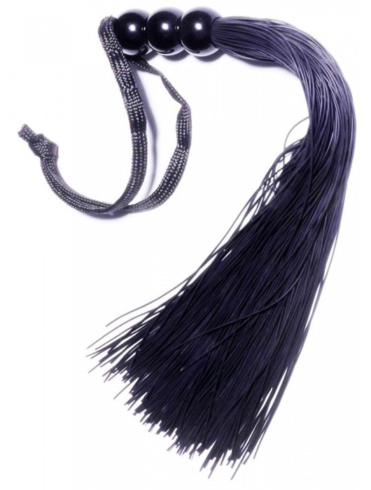 Черная силиконовая плетка - 25,4 см. - Boys of Toys - купить с доставкой в Элисте