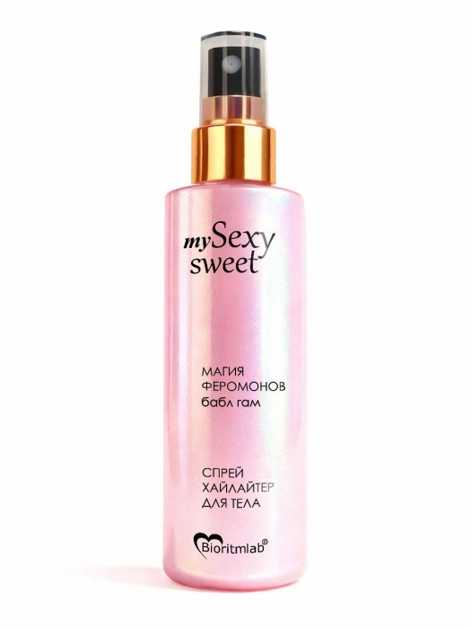 Спрей хайлайтер для тела Sexy Sweet с ароматом бабл-гам, шиммером и феромонами - 200 мл. -  - Магазин феромонов в Элисте