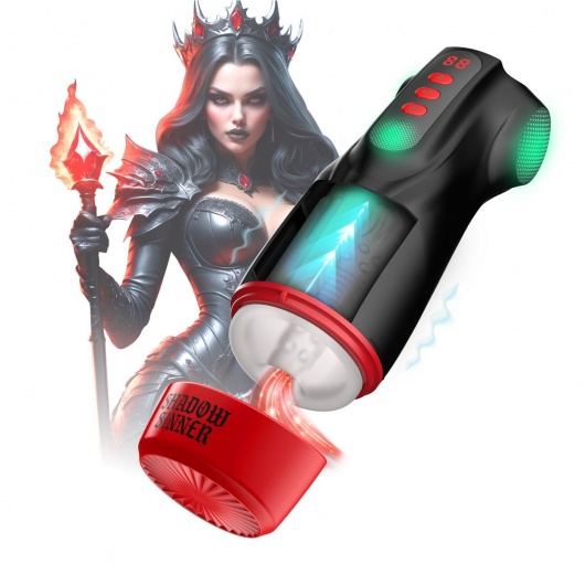 Интерактивный мастурбатор Raven с вакуумом, вибрацией и подсветкой - Shots Media BV - в Элисте купить с доставкой