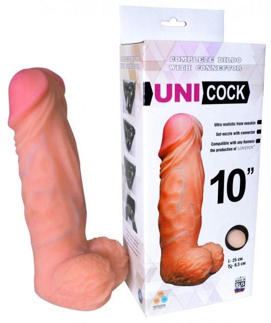 Фаллическая насадка Харнесс UNICOCK 10  - 25 см. - LOVETOY (А-Полимер) - купить с доставкой в Элисте