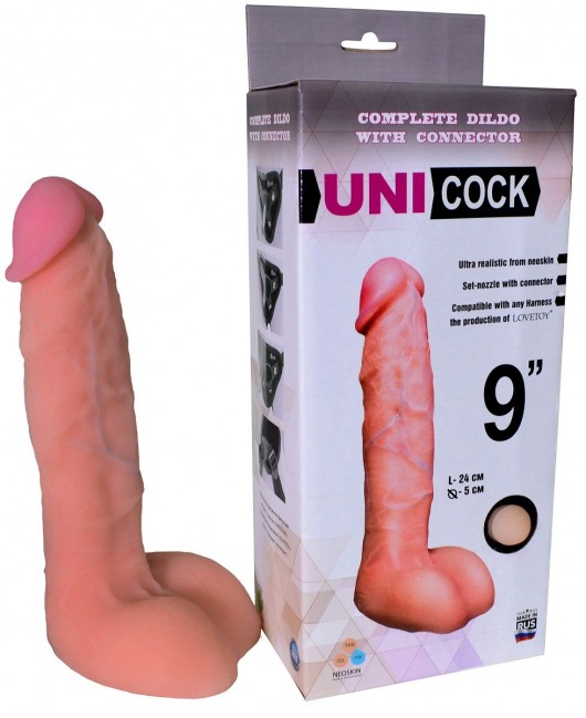 Фаллическая насадка Харнесс UNICOCK 9  - 24 см. - LOVETOY (А-Полимер) - купить с доставкой в Элисте