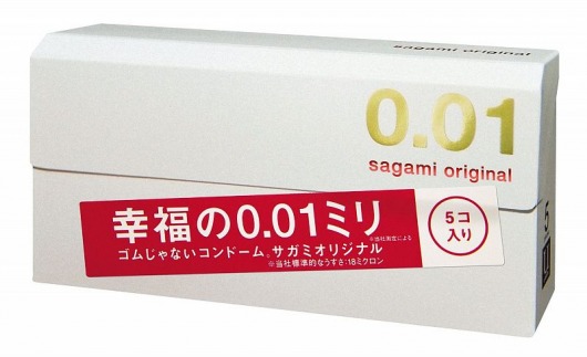 Супер тонкие презервативы Sagami Original 0.01 - 5 шт. - Sagami - купить с доставкой в Элисте