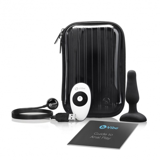 Анальная вибропробка чёрного цвета NOVICE REMOTE CONTROL PLUG BLACK - 10,2 см. - b-Vibe