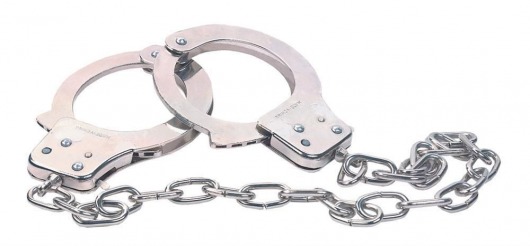 Наручники из металла с длинной цепочкой CHROME HANDCUFFS METAL HANDCUFFS W. KEY - NMC - купить с доставкой в Элисте