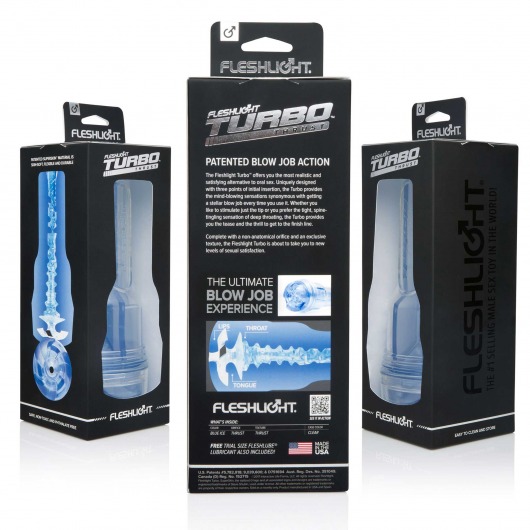 Мастурбатор Fleshlight Turbo - Trust Blue Ice - Fleshlight - в Элисте купить с доставкой