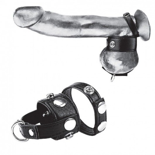 Утяжка для мошонки и пениса Cock Ring With 1  Ball Stretcher And Optional Weight Ring - BlueLine - купить с доставкой в Элисте