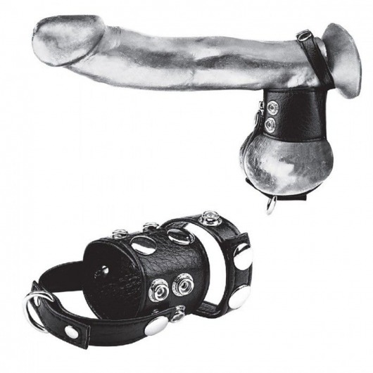 Утяжка на пенис и мошонку Cock Ring With 1.5  Ball Stretcher And Optional Weight Ring - BlueLine - купить с доставкой в Элисте