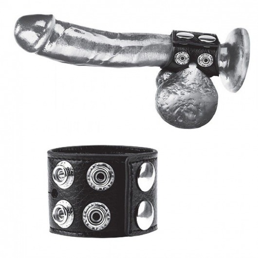 Ремень на член и мошонку 1.5  Cock Ring With Ball Strap - BlueLine - купить с доставкой в Элисте