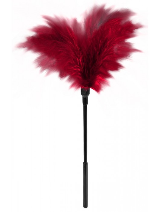 Пластиковая метелочка с красными пёрышками Small Feather Tickler - 32 см. - Blush Novelties - купить с доставкой в Элисте