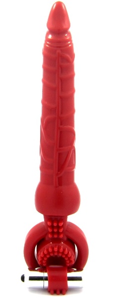 Красная вибронасадка с анальным стимулятором - ToyFa - в Элисте купить с доставкой