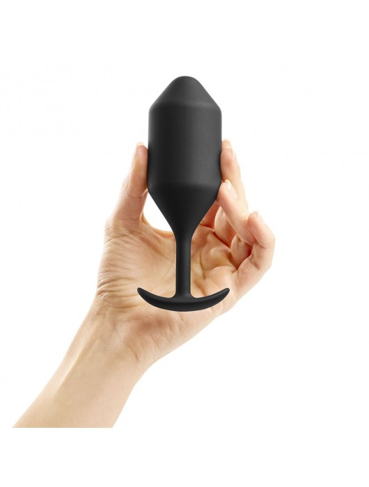 Чёрная пробка для ношения B-vibe Snug Plug 4 - 14 см. - b-Vibe