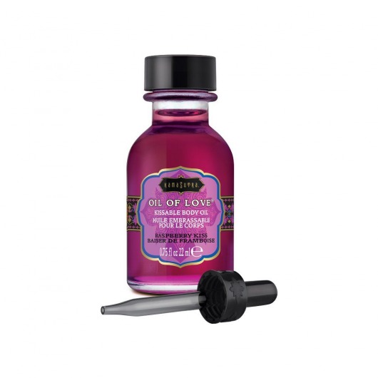 Масло для ласк с ароматом малины Oil of Love Raspberry Kiss - 22 мл. - Kama Sutra - купить с доставкой в Элисте