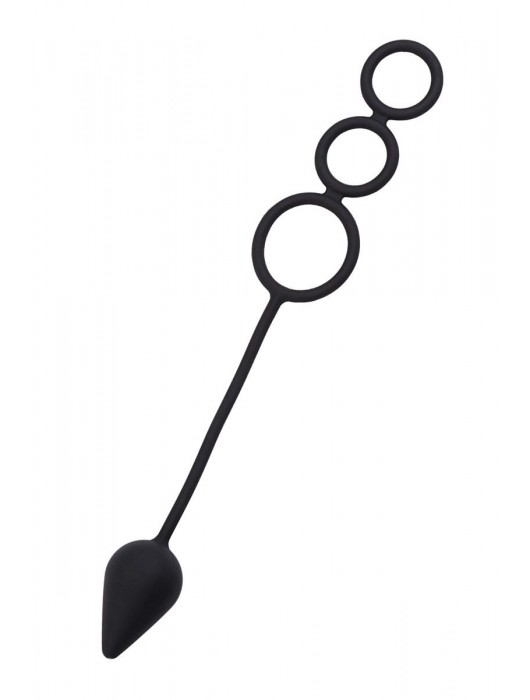 Тройное эрекционное кольцо с анальным хвостом Drop S-size - Erotist Adult Toys - в Элисте купить с доставкой
