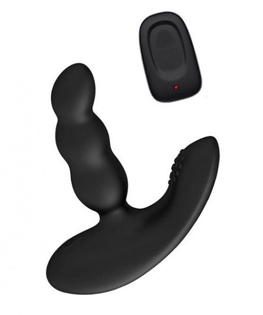 Черный силиконовый стимулятор простаты Levett Nitoc с пультом ДУ - Levett - в Элисте купить с доставкой