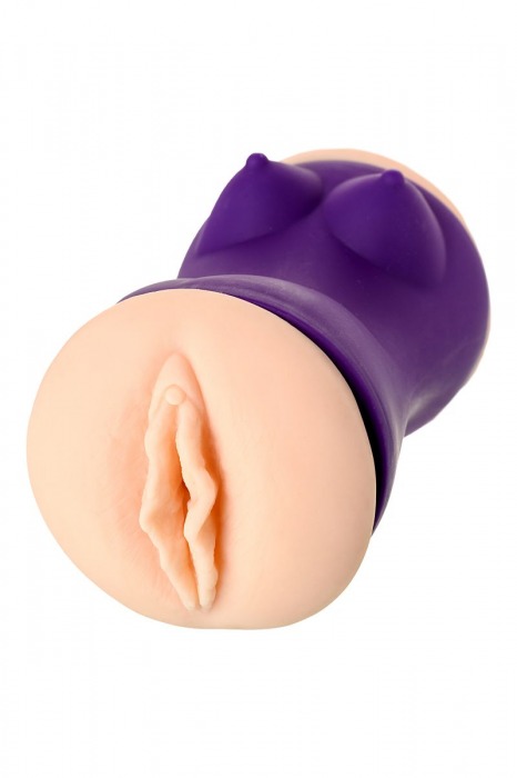 Двухсторонний мастурбатор JOS YARA в фиолетовой колбе - JOS - в Элисте купить с доставкой