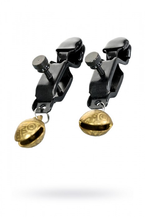 Черно-золотистые зажимы для сосков TOYFA Theatre - ToyFa - купить с доставкой в Элисте